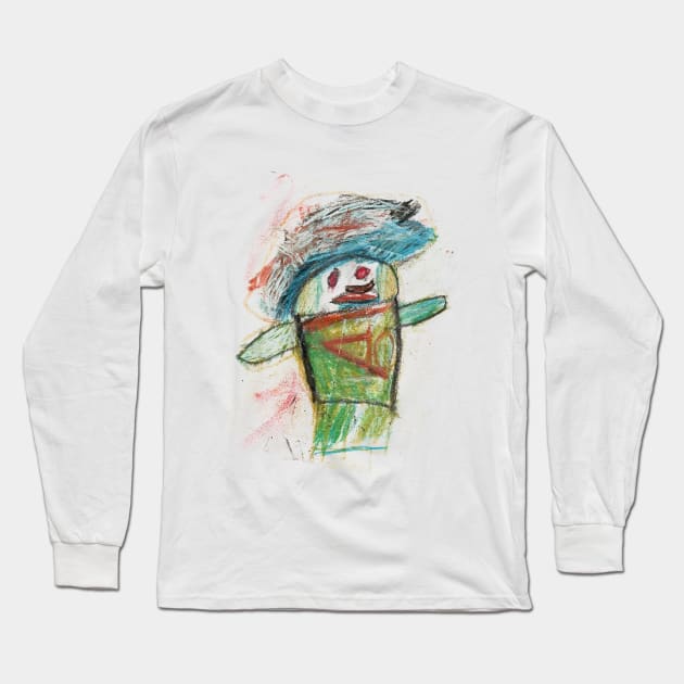 boy drawing Long Sleeve T-Shirt by JNAA